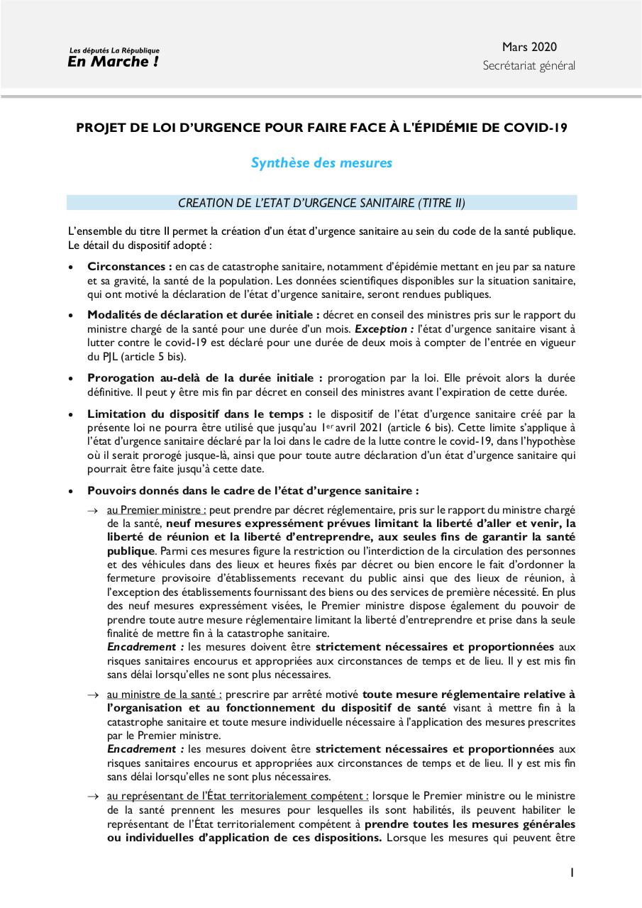 20200322_LEG_Note_SyntheÌ€se_PJL_Urgence_Covid_19_apreÌ€s_CMP.pdf - page 1/4